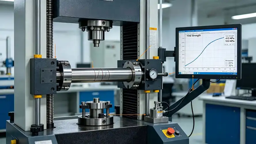 Universal Material Tensile Test for Ti Alloy Tubing Universal Material Tensile Test for Ti Alloy Tubing