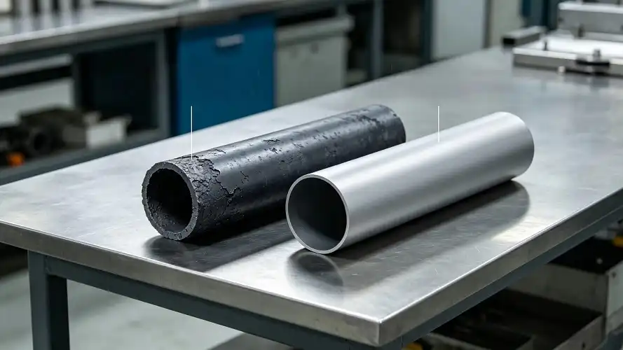 Surface Comparison: Unpickled vs Pickled Titanium Tube
