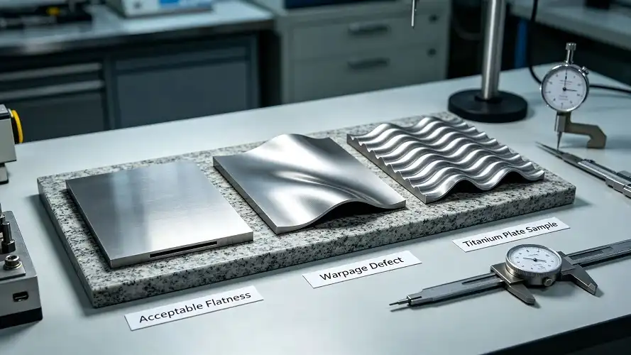 Real Shot of Titanium Plate Warpage & Wave Flatness Defect Samples Real Shot of Titanium Plate Warpage & Wave Flatness Defect Samples