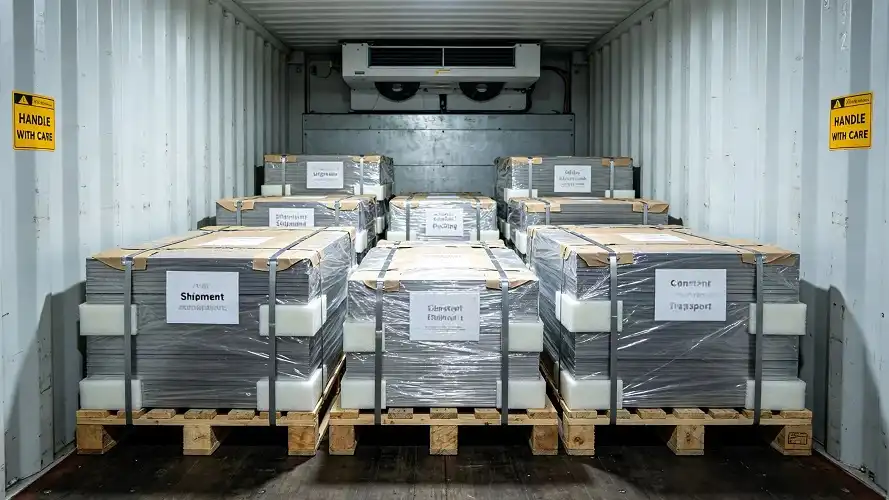 Real Shot of Moisture-proof Shockproof Packing & Constant-temperature Shipping Container for Titanium Plates