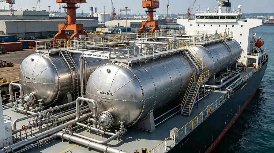 Chemical Tanker with Titanium Tanks Chemical Tanker with Titanium Tanks