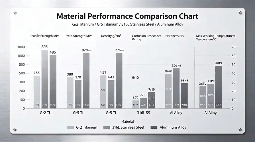 Material Performance Comparison Bar Chart