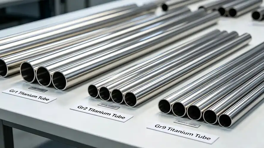 Full range bright annealed titanium tubes