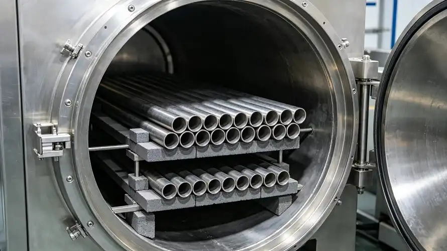 Vacuum annealing furnace for titanium tube