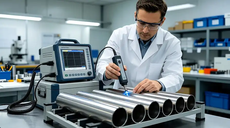 Titanium tube ultrasonic non-destructive testing laboratory Titanium tube ultrasonic non-destructive testing laboratory