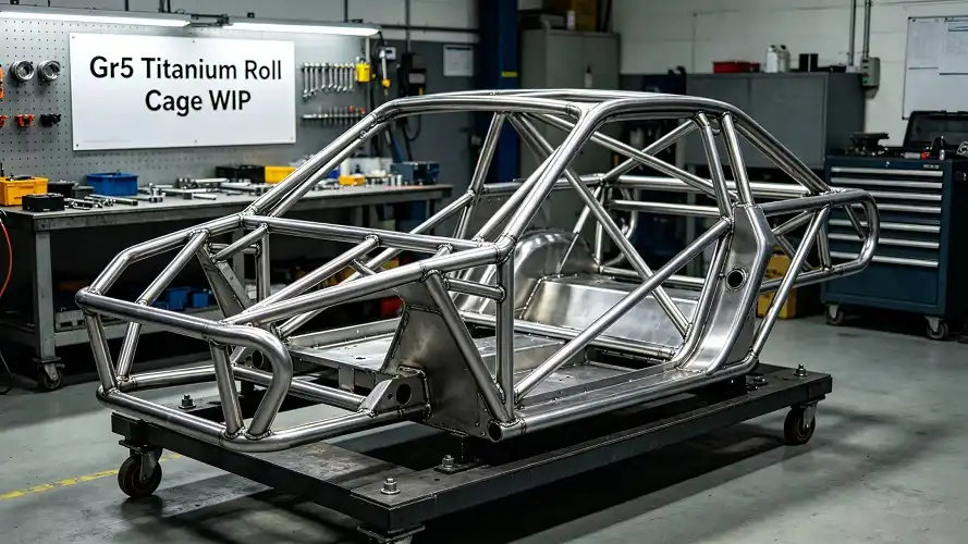 Gr5 titanium tube welded racing roll cage