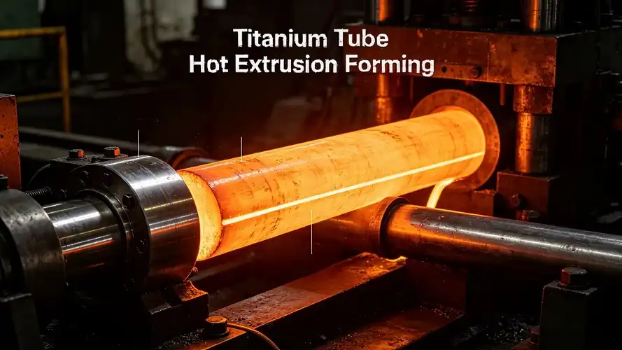 Hot extrusion production line for titanium seamless pipe Hot extrusion production line for titanium seamless pipe
