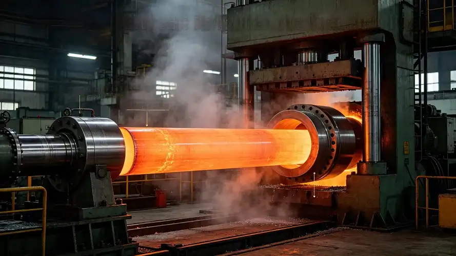Titanium billet hot extrusion production line Titanium billet hot extrusion production line