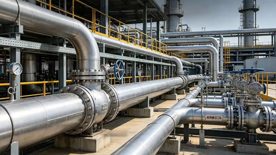 Chemical Titanium Piping Installation