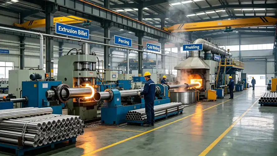 Gr12 titanium tube production line Gr12 titanium tube production line