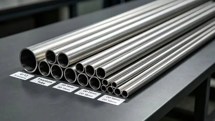 Finished Gr12 titanium tubes assortment Finished Gr12 titanium tubes assortment