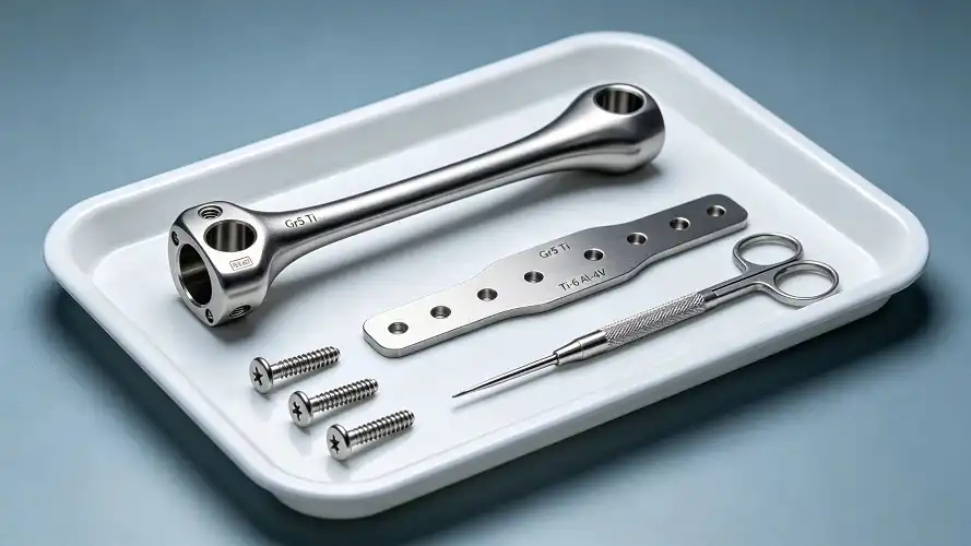 Gr5 titanium orthopedic implant components