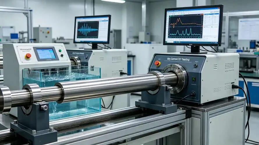 Non-destructive testing equipment for titanium tubes