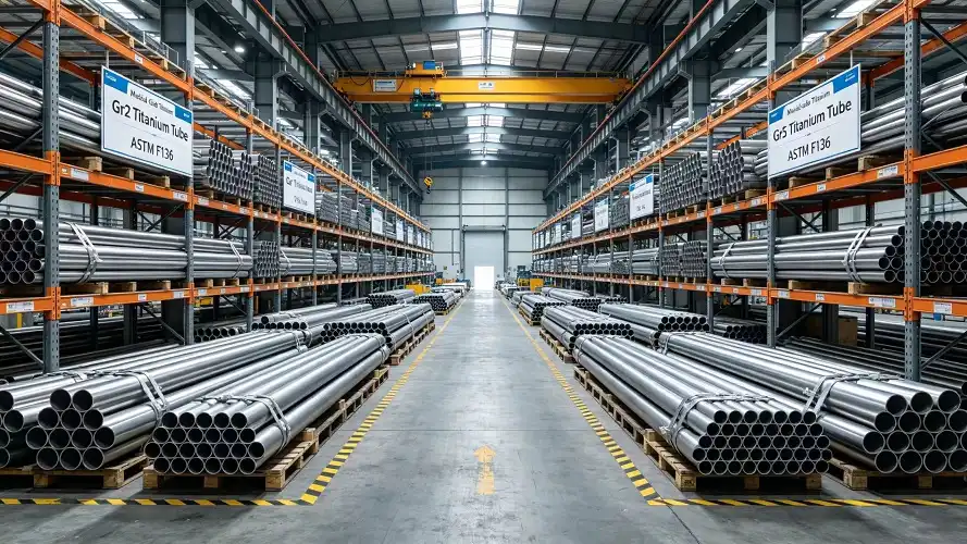 Warehouse inventory of medical titanium tubes