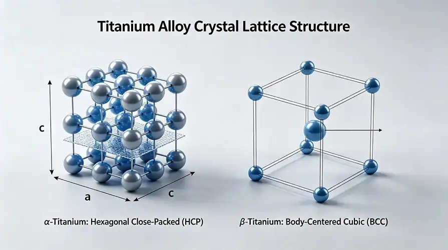 Titanium crystal lattice structure diagram Titanium crystal lattice structure diagram