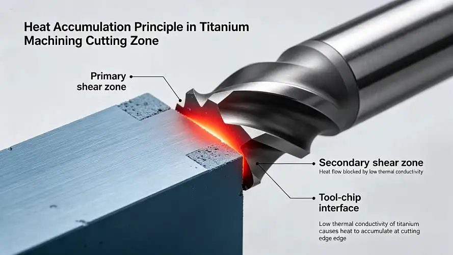 Titanium Cutting Zone Heat Accumulation Diagram