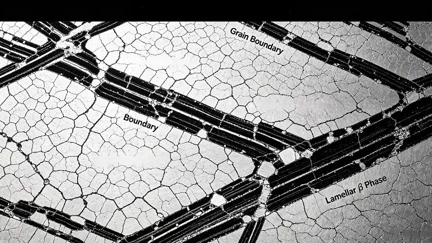 6Al4V Titanium Bimodal Metallographic Microstructure 6Al4V Titanium Bimodal Metallographic Microstructure