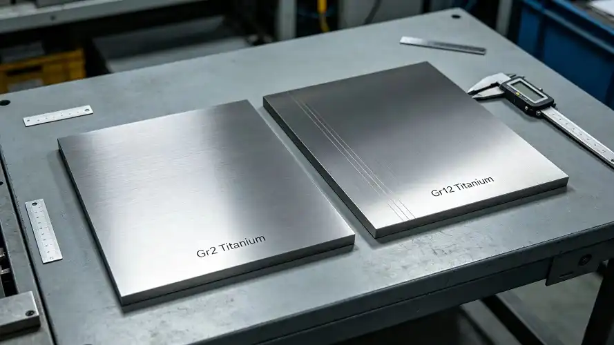 	Grade2 & Gr12 Titanium Plate Physical Comparison