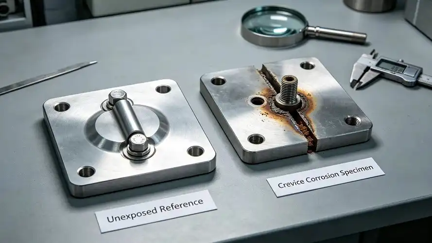 Crevice Corrosion Failure on Titanium Component