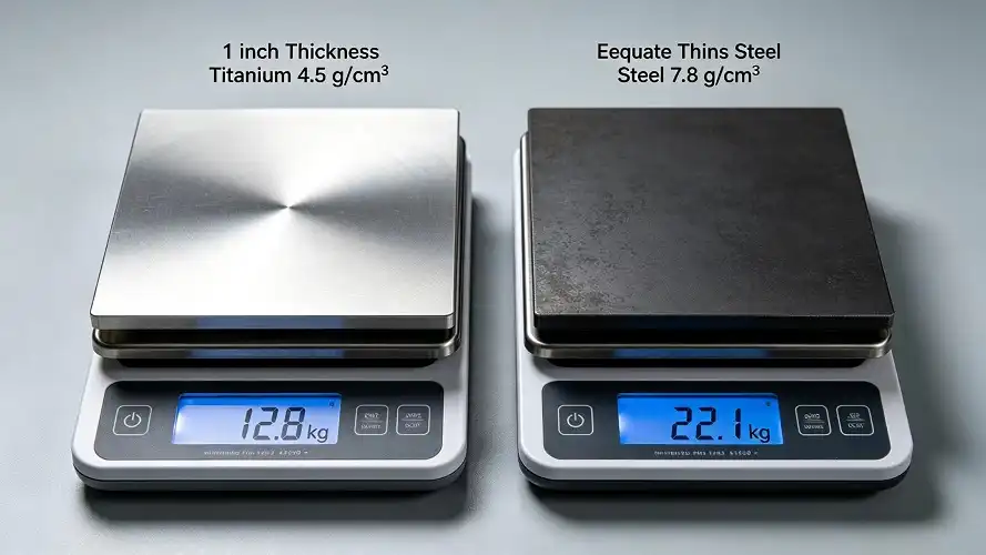 Titanium‑steel weight comparison