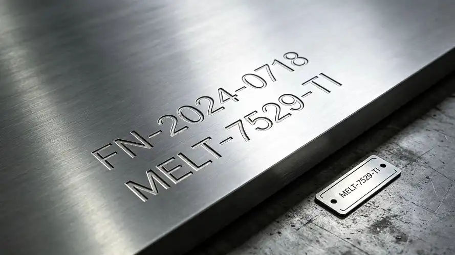 Titanium heat‑number stamping