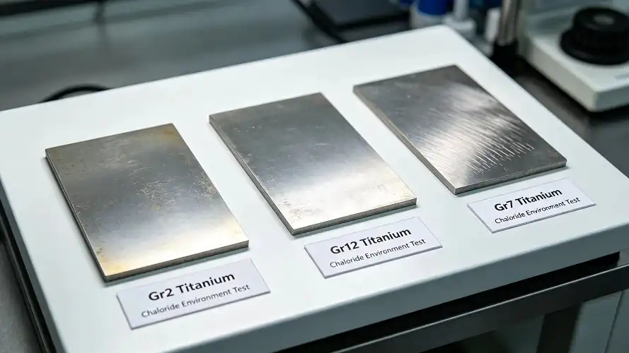 Corrosion Test Comparison: Gr2 / Gr12 / Gr7 Titanium Specimens