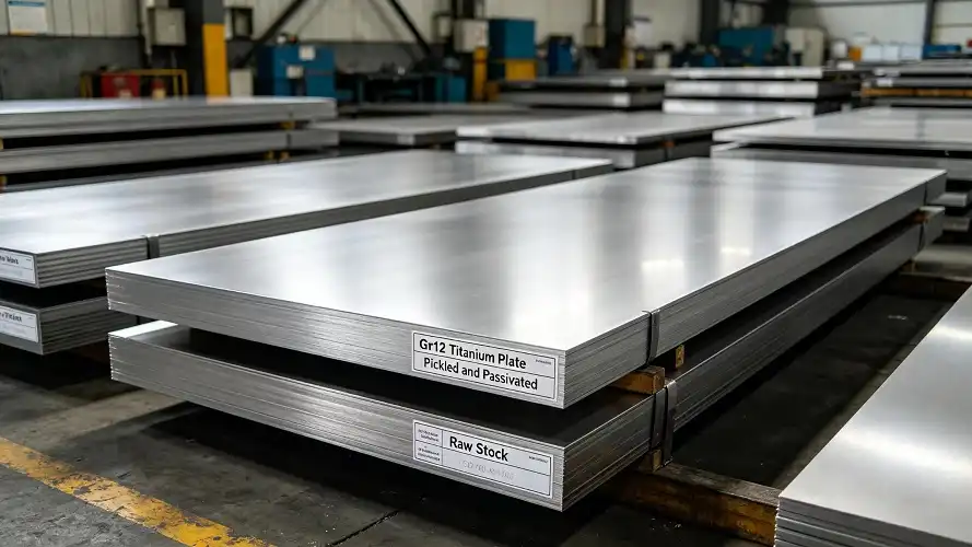 Pickled Gr12 Titanium Plate Stockpile Pickled Gr12 Titanium Plate Stockpile
