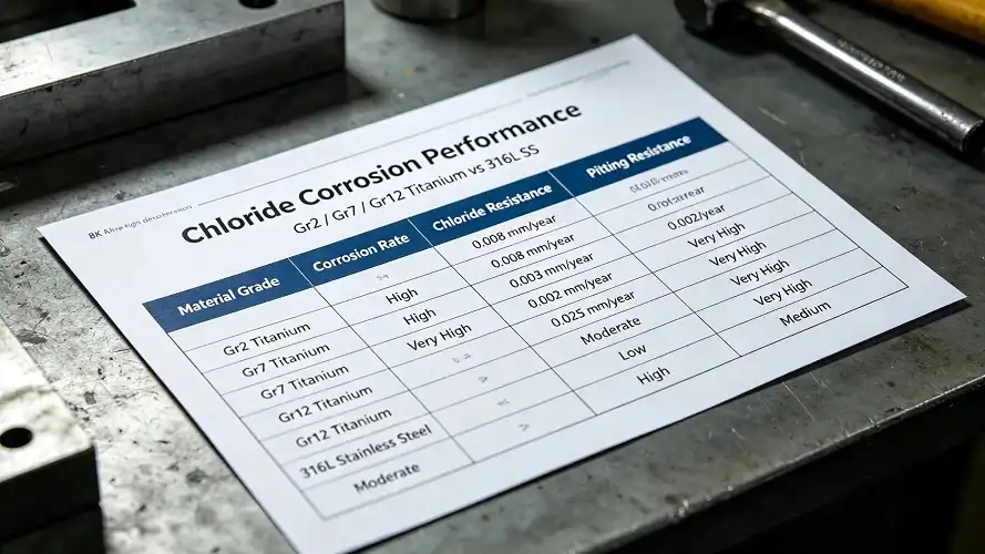 Titanium Grade Corrosion Comparison Chart