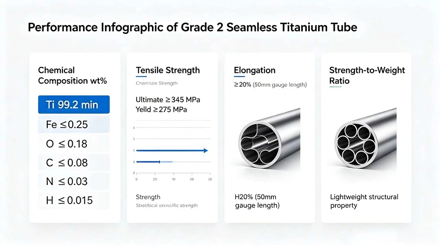 Gr2 Titanium Tube Properties & Specs Infographic Gr2 Titanium Tube Properties & Specs Infographic