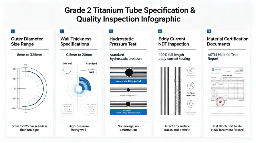 Tube Dimension & NDT Quality Inspection Infographic Tube Dimension & NDT Quality Inspection Infographic