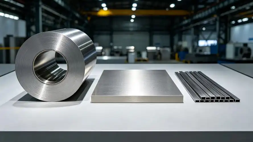 Titanium coil, flat sheet and strip comparison