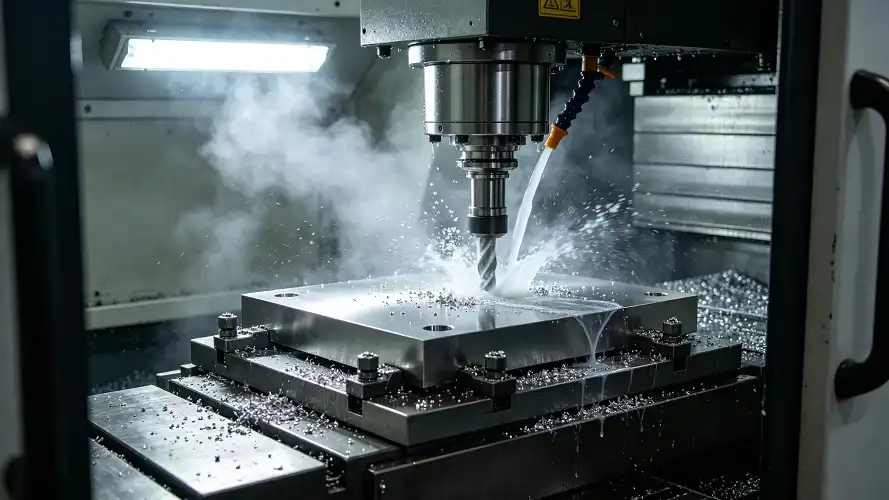 CNC machining thick titanium plate 