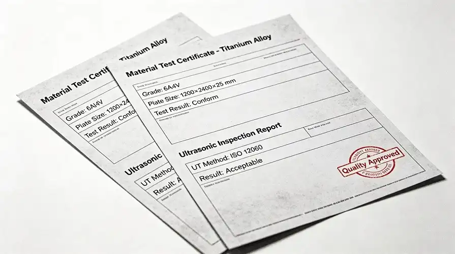 Titanium Material Certifications Titanium Material Certifications