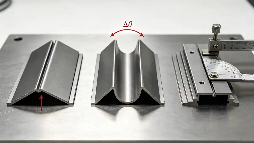 Ti sheet bending springback test specimen