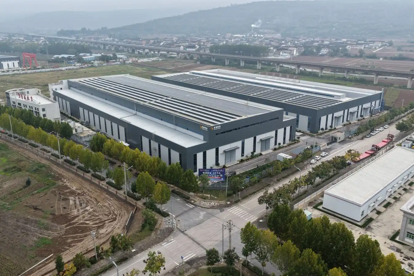 Titanium manufacturing plant aerial view Titanium manufacturing plant aerial view