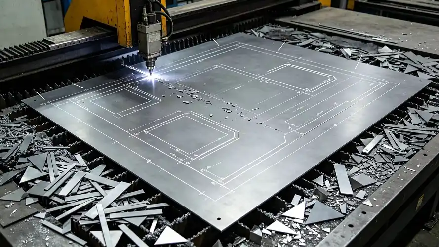 Nesting Scrap on Fixed Size Titanium Plate