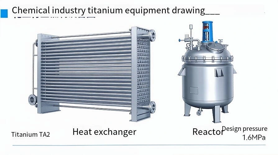 	Titanium plate heat exchanger & reactor vessel
