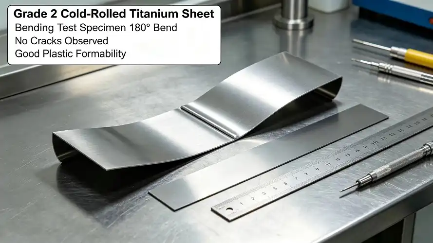 CP Grade2 titanium bend test sample