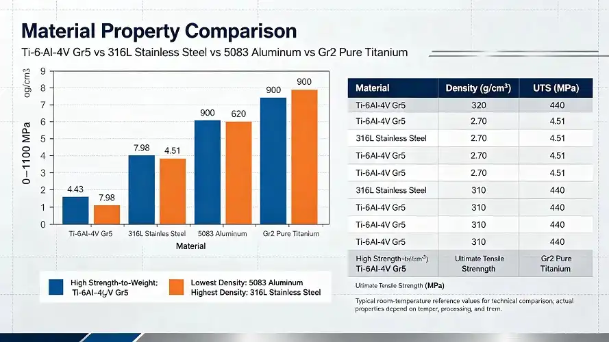 Material Property Comparison Chart