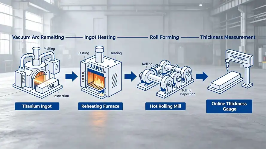 Titanium melting and hot rolling Titanium melting and hot rolling