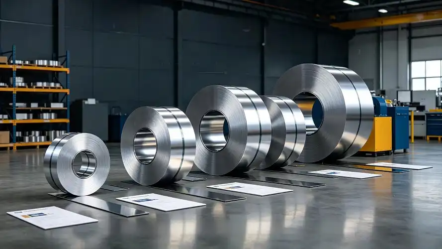 Titanium coils of different thicknesses Titanium coils of different thicknesses