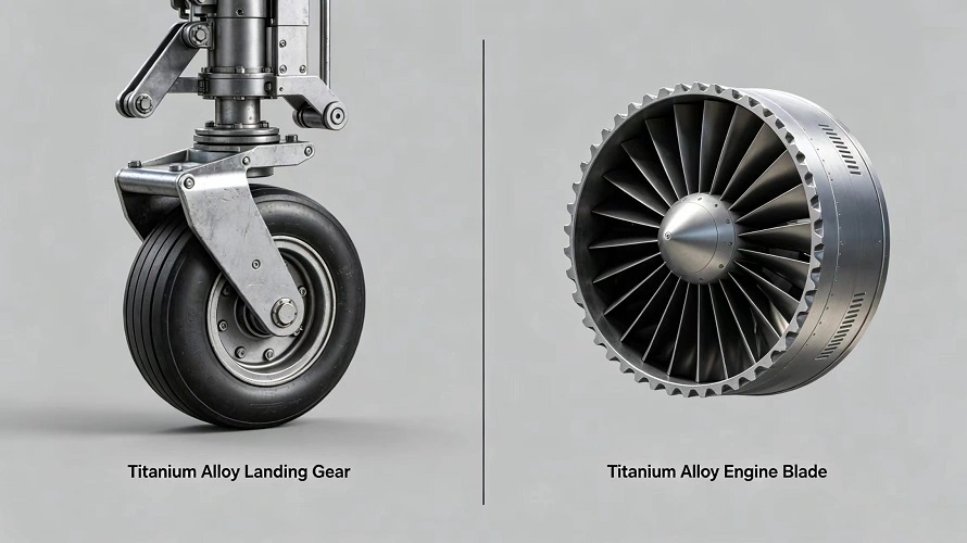 Titanium alloy aircraft landing gear component