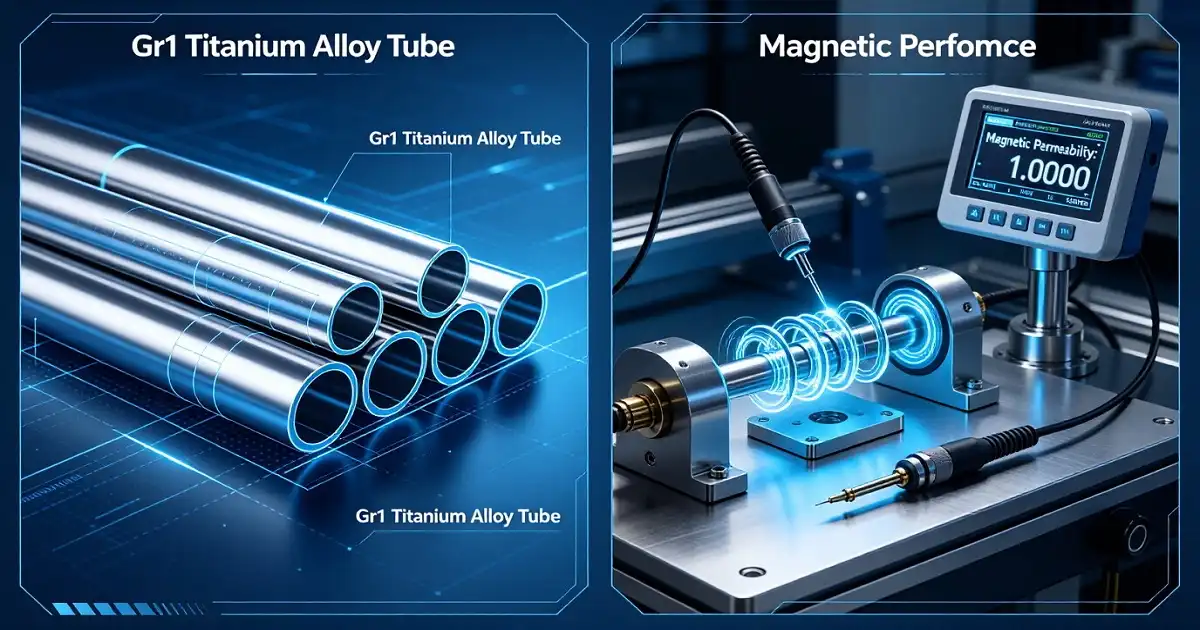 What is the magnetic property of titanium tubes?