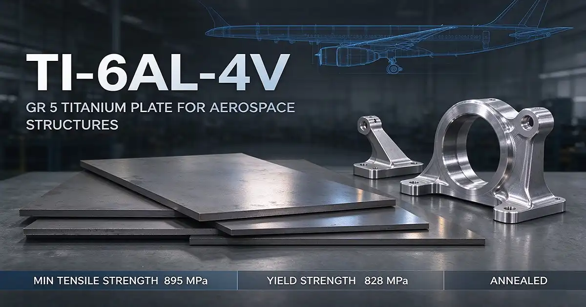 Gr 5 titanium plate for aerospace structural components