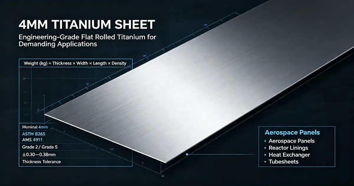 Titanium Sheet 4mm Weight, Tolerance, and Size Guide