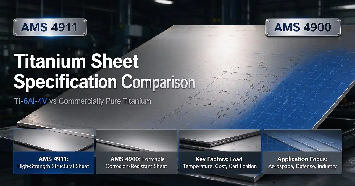 AMS 4911 titanium sheet vs AMS 4900: which one to pick?