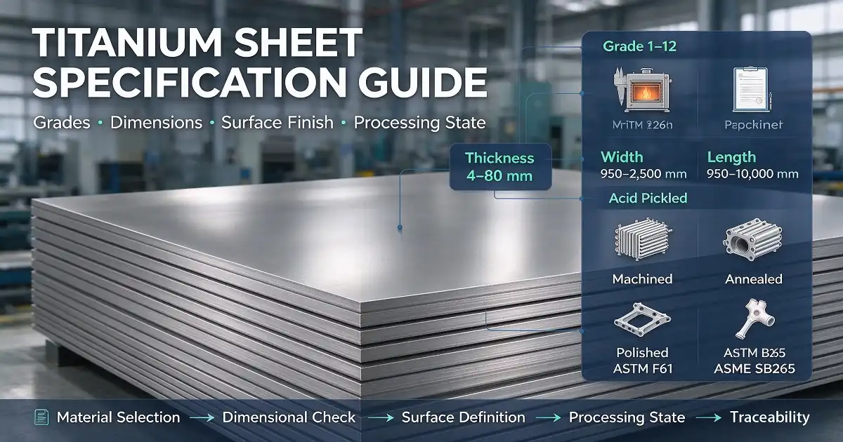 How Do You Specify Sheets of Titanium for Custom Fabrication Projects?
