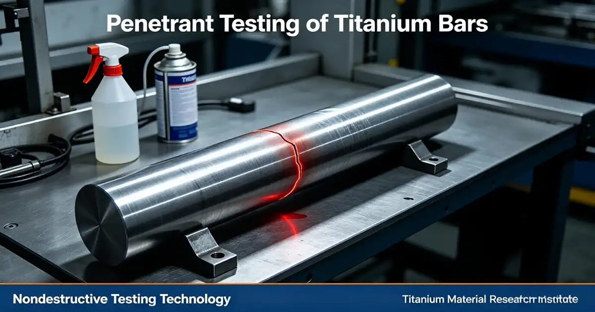 What are the dye-penetrant testing methods for titanium rods?