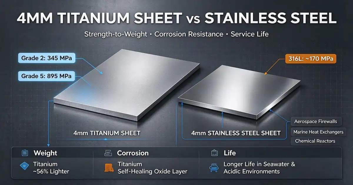 Titanium Sheet 4mm vs Stainless Steel: Which Is Better?