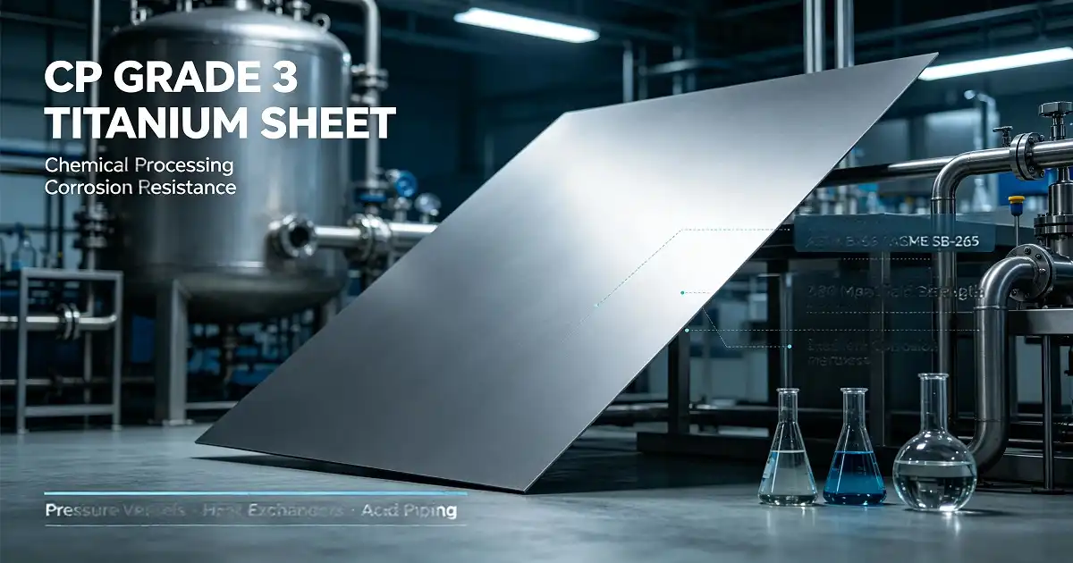 Best CP Grade 3 Titanium Sheet for Chemical Processing